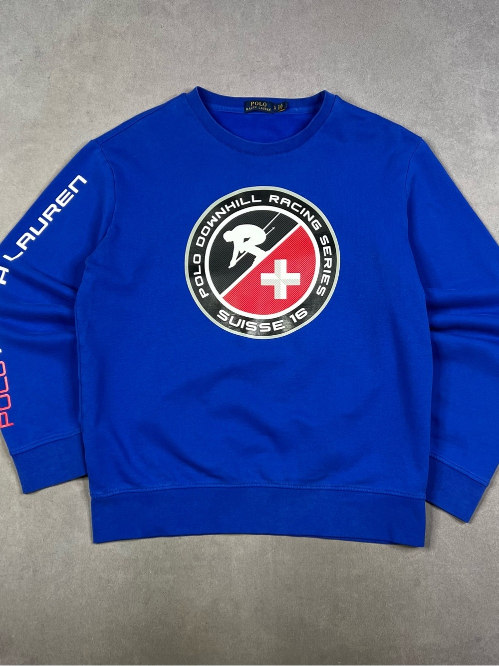Ralph Lauren Royal Blue Downhill Racing Crewneck Sweatshirt